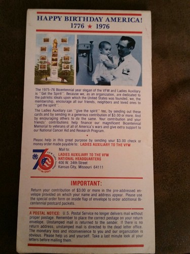 The Ladies Auxiliary To The V.F.W. Salutes America's 200th Birthday (1976)