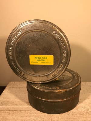 Pair (x2) Vintage Kodak 35mm Film Cans