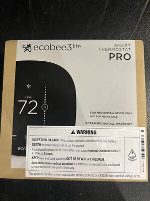 ecobee3 lite Smart Thermostat PRO - Black (EB-STATE3LT-02) Brand New Sealed