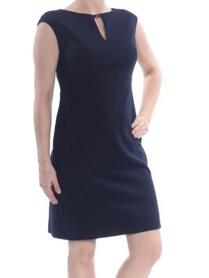 

RALPH LAUREN Женское темно-синее платье-футляр без рукавов для работы Petites, Navy