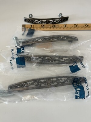 Vintage Ajax  Filigree Ornate Handle Pulls For Drawers And Cabinets Lot Of 4