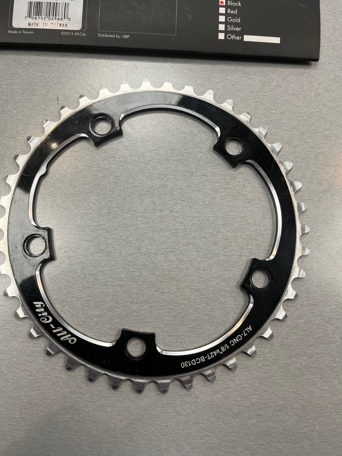 All-City 42T 130 Black 314 Messenger Rings chainring crank