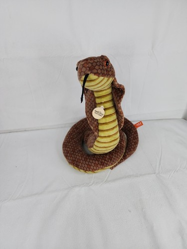 Wild Republic Plush Snake King Cobra Brown Stuffed Animal 2016 Lovey Toy 14”