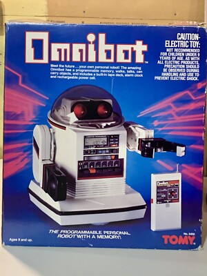 Tomy Omnibot Toy Robot Includes Original Box And New Battery! (No Charging Port)
