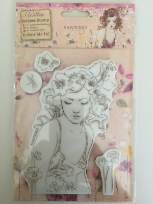 docrafts Santoro London - Willow Rubber Stamp Set Innocence New