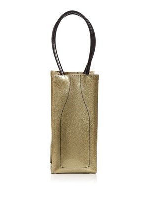 СУМКА-тоут DANI ACCESSORIES Gold Wine Tote из ПВХ с металлическим двойным плоским ремешком