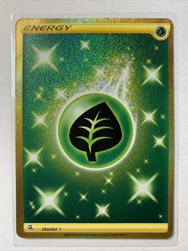 Gold Grass Energy Secret Rare 283/264 Pokemon FUSION STRIKE Pack Fresh |  eBay