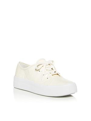 Женские спортивные кроссовки VIA SPIGA на платформе Milk Ivory Croc Viola на платформе 6,5 м
