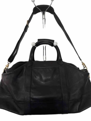 Coach Vintage Black Leather Travel Duffel Bag F 1 S- 0502 | eBay