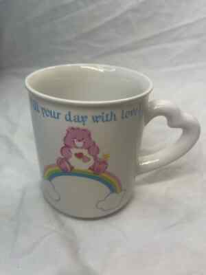 Care Bears Mug Fill Your Day with Love Coffee Cup Vintage Bear