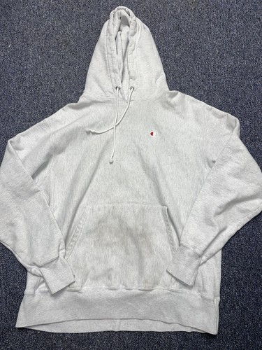 Champion Reverse Weave Hoodie XL - Blank Gray Sweatshirt | eBay