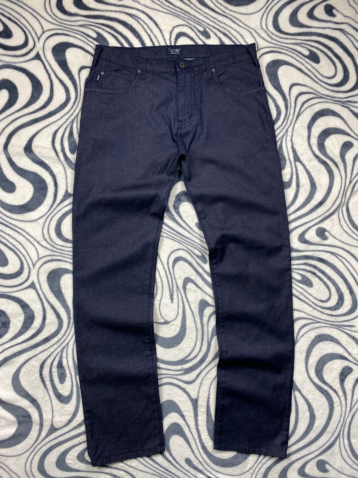 Armani Jeans Regular Men's Navy Blue Denim Pants Jeans Made