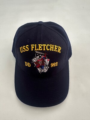 The Corps USS Fletcher DD 992 Logo Blue Baseball Cap Hat One Size