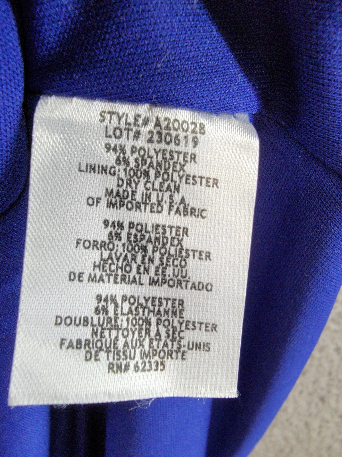 AQUA Formal Off-the-Shoulder Scuba Crepe Gown Women's 0 Marine Back Zip Closure - Picture 13 of 15