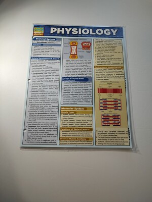 Physiology Quick Study Guide  Academic  Laminated Trifold 