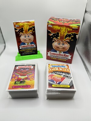 2017 GARBAGE PAIL KIDS ADAM GEDDON COMPLETE SET 180 CARDS + WRAPPER TRUMP GPK 