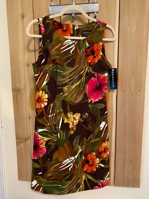 Connected Multicolor Floral Sleeveless Dress Size 10P NWT