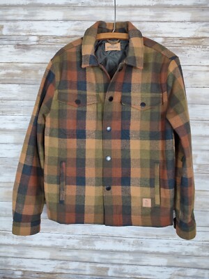 Redhead Ranch Mens Jacket Coat Wool Blend Small Earthtones EUC