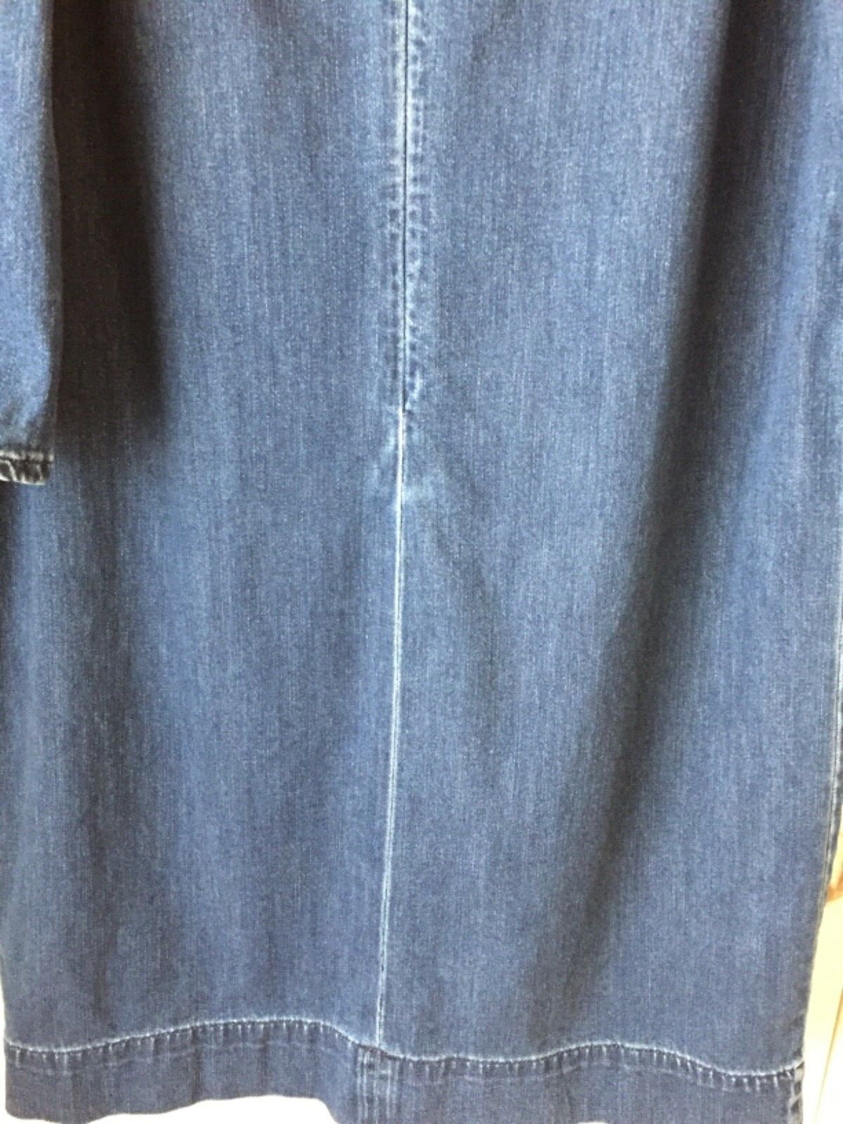 Lauren Ralph Lauren Sz 14 Denim Blue Dress Bell Style Sleeves