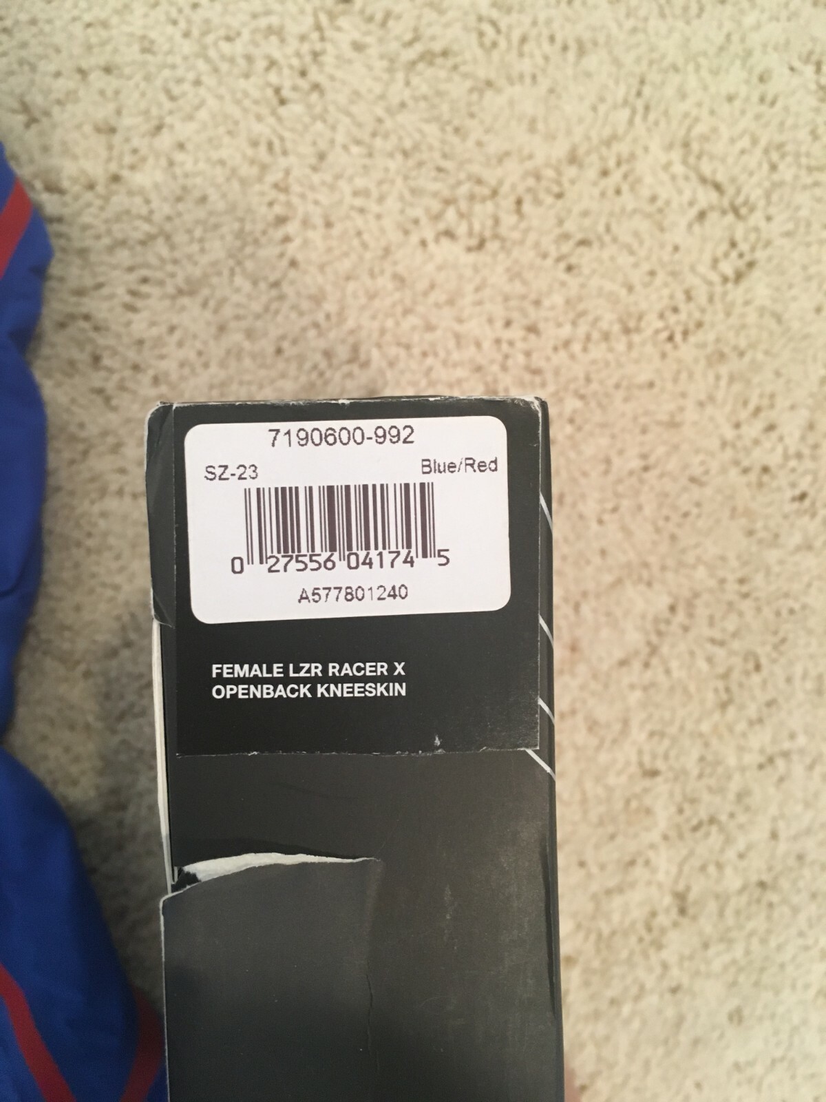 Speedo LZR Racer X Blue/Red Openback Kneeskin Size 23