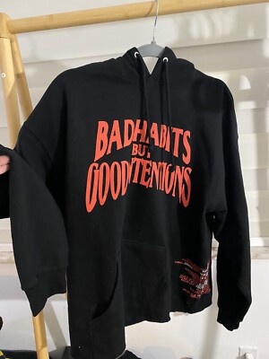 Nav x Vlone Bad Habits But Good Intentions Black Red Hoodie Mens Size XL New