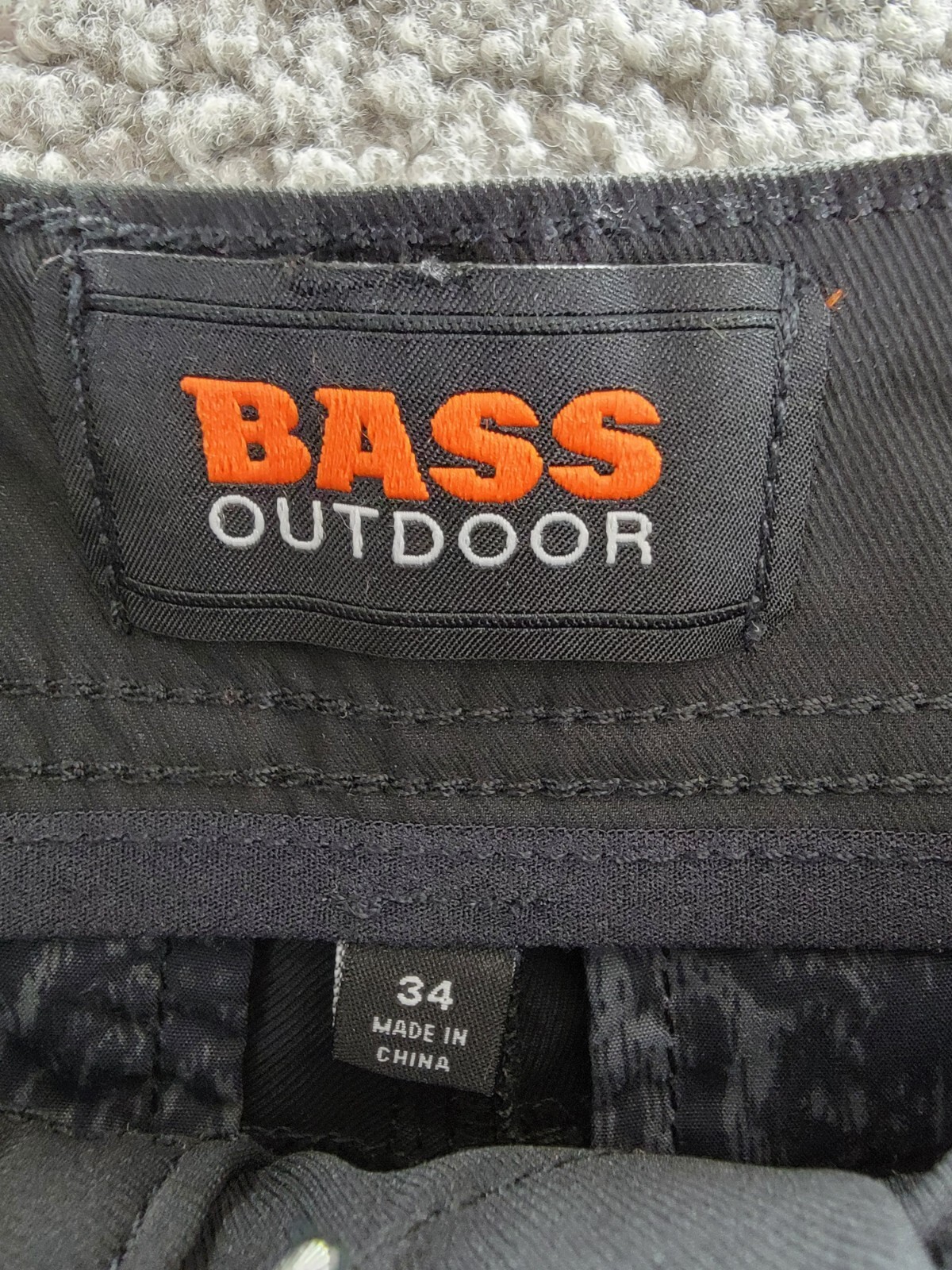 BASS OUTDOOR Straight-Fit Traveler Pants Men's 34 Caviar Button Zip Closure - Picture 11 of 19