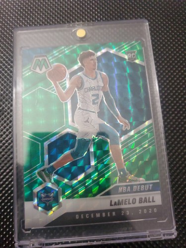 2020-21 Panini Mosaic LaMelo Ball NBA Debut Green Prizm Rookie RC