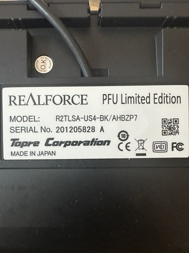 Topre Realforce R2TLSA-US4-BK USB-A Keyboard