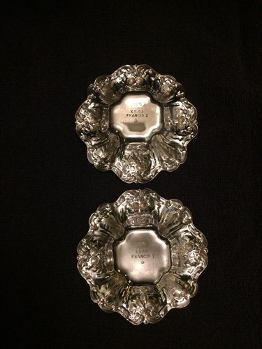 2 Vintage Reed & Barton Sterling Silver X569 Francis I Small Nut Tray Dish