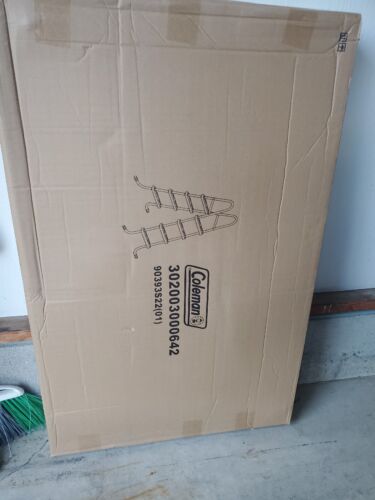 NEW in the Box COLEMAN Intex BESTWAY 48" SWIMMING POOL LADDER Metal Frame GRAY