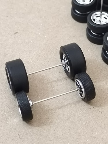 GS0013 RUBBER WHEELS TIRES 5 SETS 1/64 SIZE HOT WHEELS 55 CHEVY GASSER