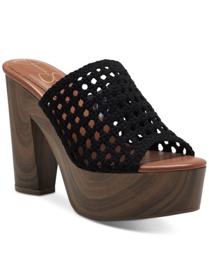 Женские черные босоножки Shelbie на платформе Shelbie Slip на каблуке 1-1/2 размера JESSICA SIMPSON, 8 М