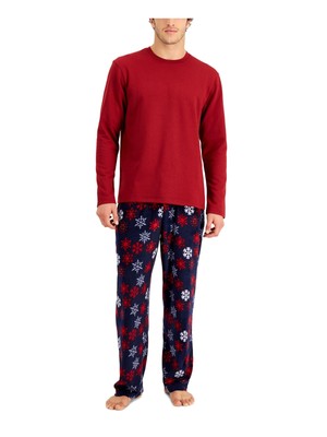 

CLUBROOM Темно-синяя футболка с длинным рукавом, прямые брюки, Navy