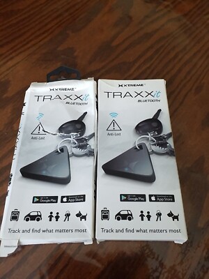 Xtreme Black TraxxIt Bluetooth Key Tracker FIND LOST KEYS ITEMS TOOL (You Get 2)