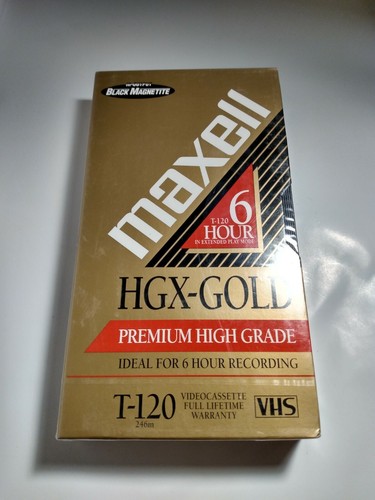 Maxwell T120 HGX Gold 6 Hr. Premium High Grade Blank VHS