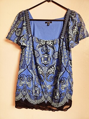 Apt 9 Women's Top Size OX Short Sleeve Summer Spring Blouse