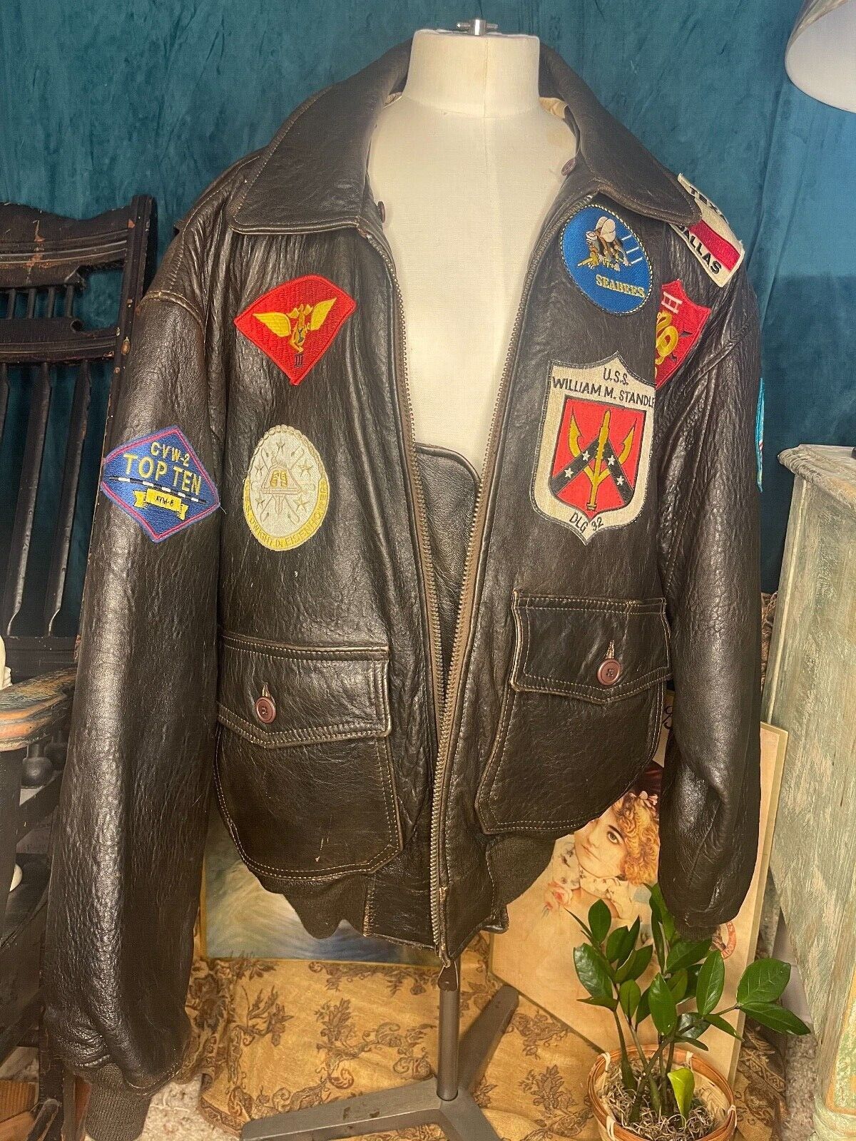 Vintage Avirex Top Gun Leather Flight Jacket 2XL | eBay Vintage Avirex Top Gun Leather Flight Jacket 2XL | eBay