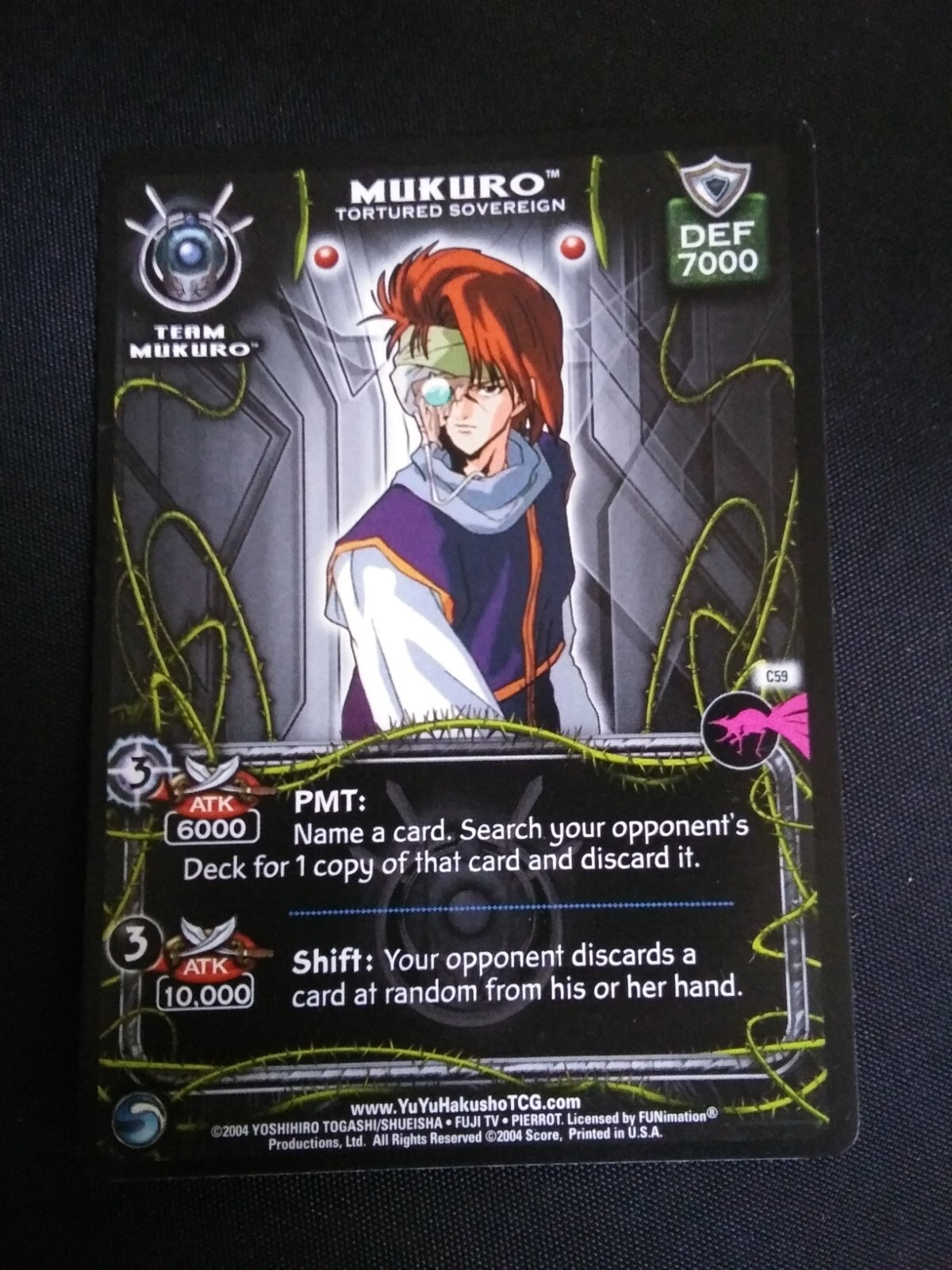 yuyu Yu Yu Hakusho TCG CCG Mukuro Tortured Sovereign C59 Unlimited