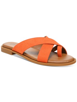 Женские оранжевые босоножки-слипоны с круглым носком Carolyn STYLE & COMPANY, 9,5 М