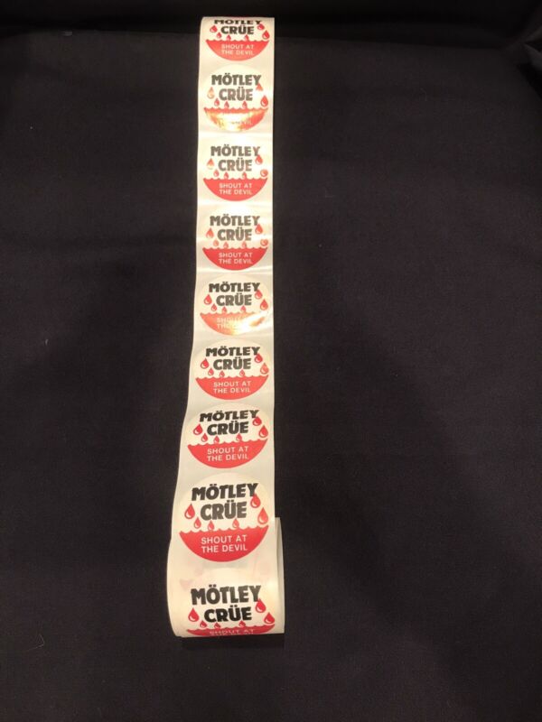 Motley Crue hype stickers shout at the devil 1.75 Inch Vintage 1983 lot of 25!!