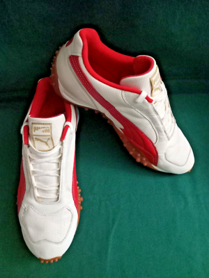 Puma Temo Casual Sneakers Mens Size 11 Ivory Burgundy Rare