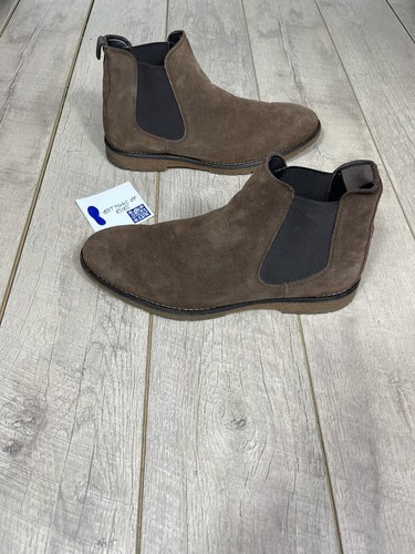 ZARA MAN Brown Chelsea Boots With Rubber Sole Size 11