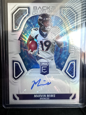2024 Donruss Elite Back To The Future Marvin Mims 39/149 Auto #BTF-MMI