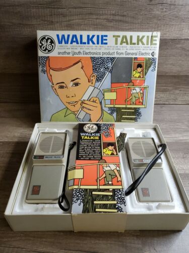 Vintage GE Walkie Talkie 1960s Model Y 7040 For Parts/Repair (Read)