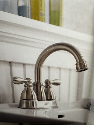 Moen Caldwell Two-Handle Bathroom Faucet w PopUp Drain WS84667SRN Brushed Nickel
