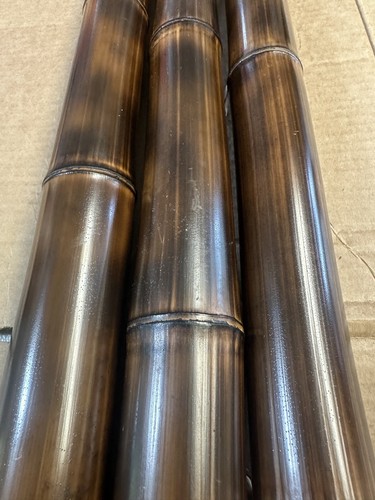 Dark Flame Cured bamboo pole 1.5” Diameter  1 ft to 8 ft You choose length