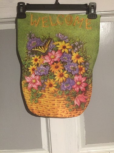 Mini Garden Flag Spring Welcome  BEAUTIFUL BLOOM 12 x18 Inch FREE FAST SHIPPING