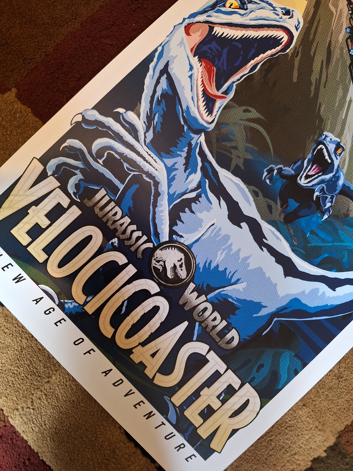 Velocicoaster Jurassic Park I Universal Studios Attraction Poster