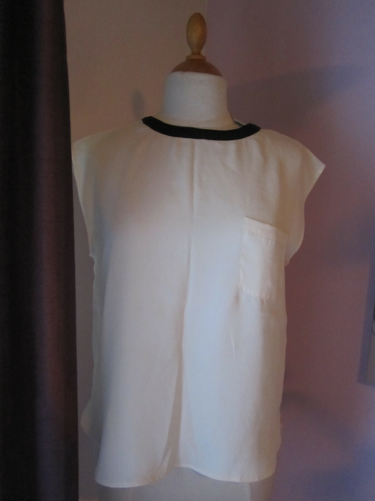 Tolle Bluse von MNG Mango Gr. XS (3436) weiss schwarz TOP neu