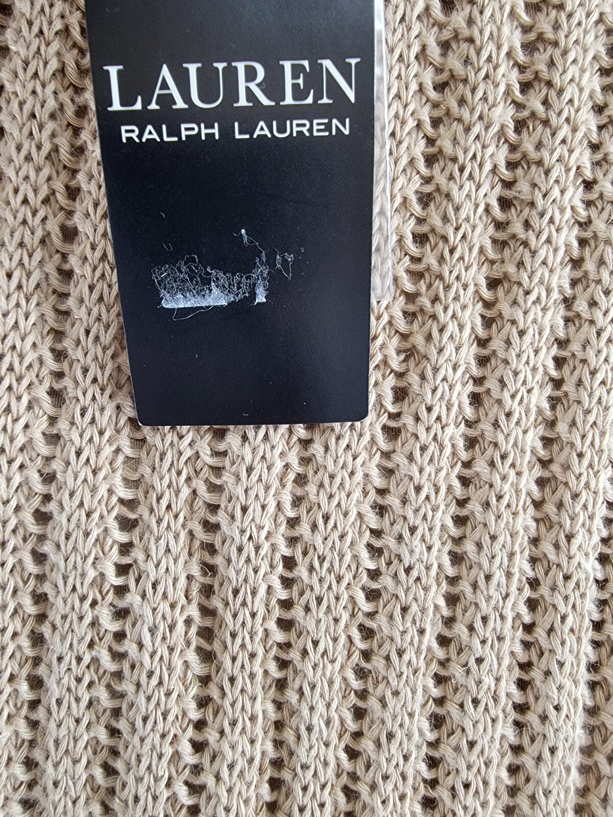 Lauren Ralph Lauren Rib-Knit Pencil Skirt Women's XL Birch Tan Elastic Waist - Picture 15 of 16